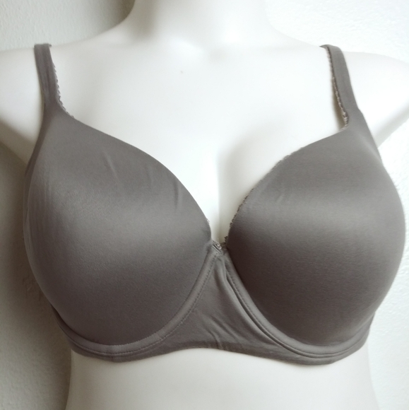 Victoria's Secret Bra Lined Demi/Demi Double Size 36DDD Grey - Picture 3 of 14